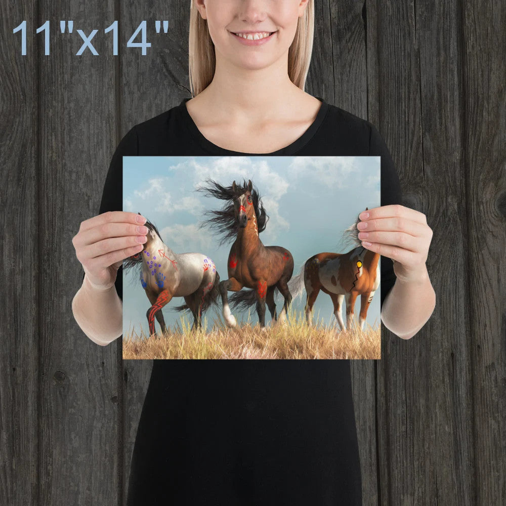 Warrior Horses in War Paint