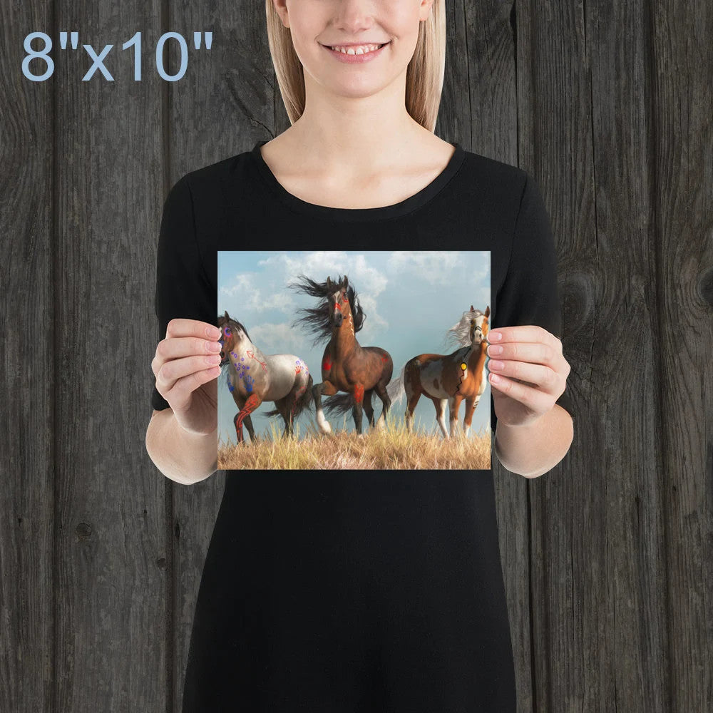 Warrior Horses in War Paint