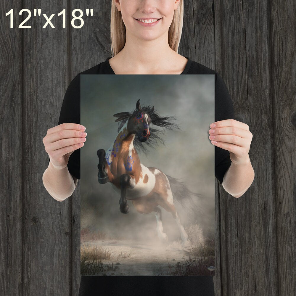 Pinto Warrior Horse in War Paint