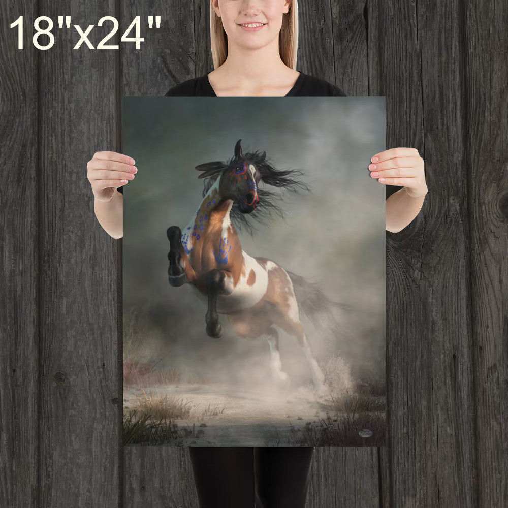 Pinto Warrior Horse in War Paint