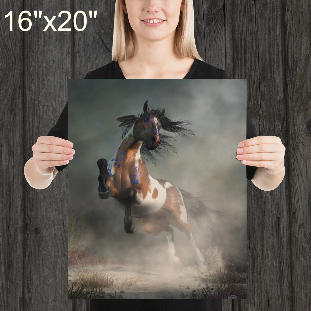 Pinto Warrior Horse in War Paint