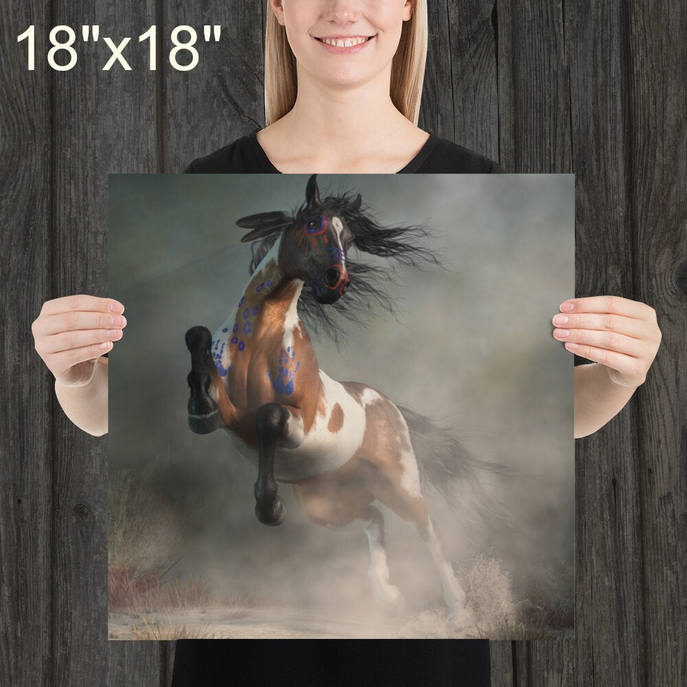 Pinto Warrior Horse in War Paint
