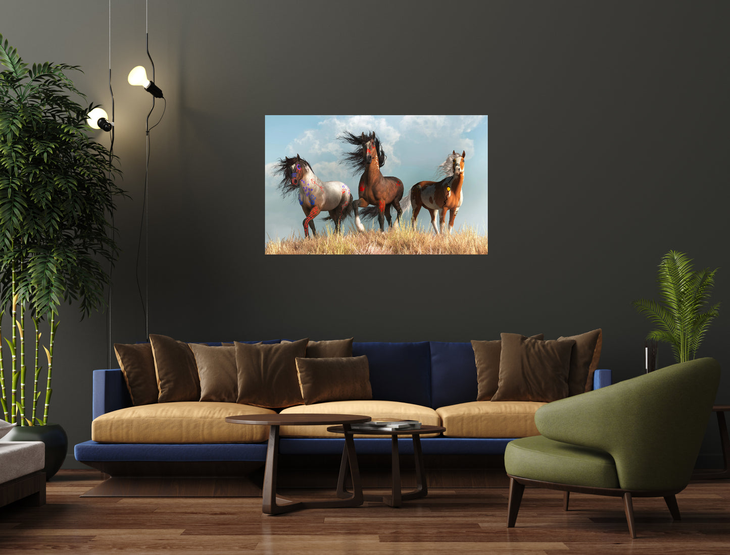 Warrior Horses in War Paint
