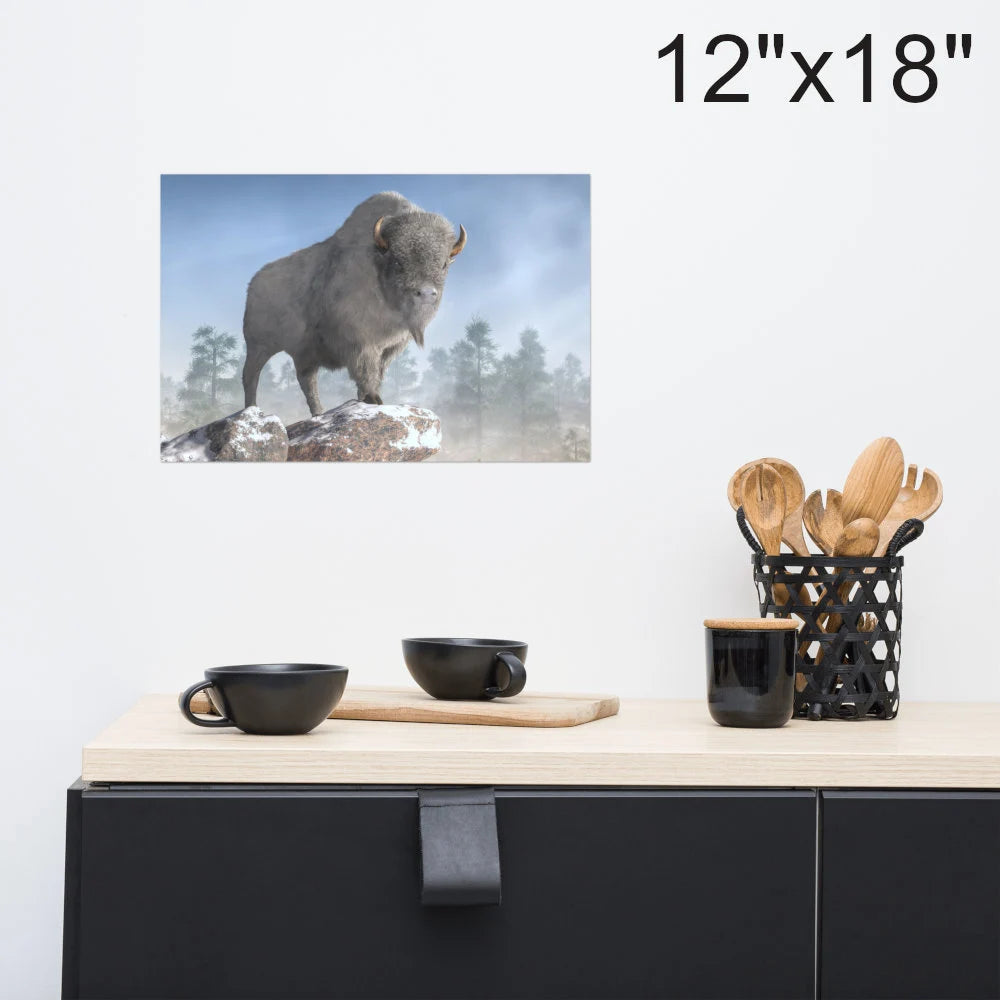 White Buffalo In Winter