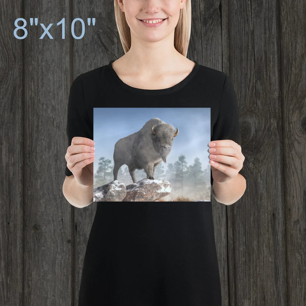 White Buffalo In Winter