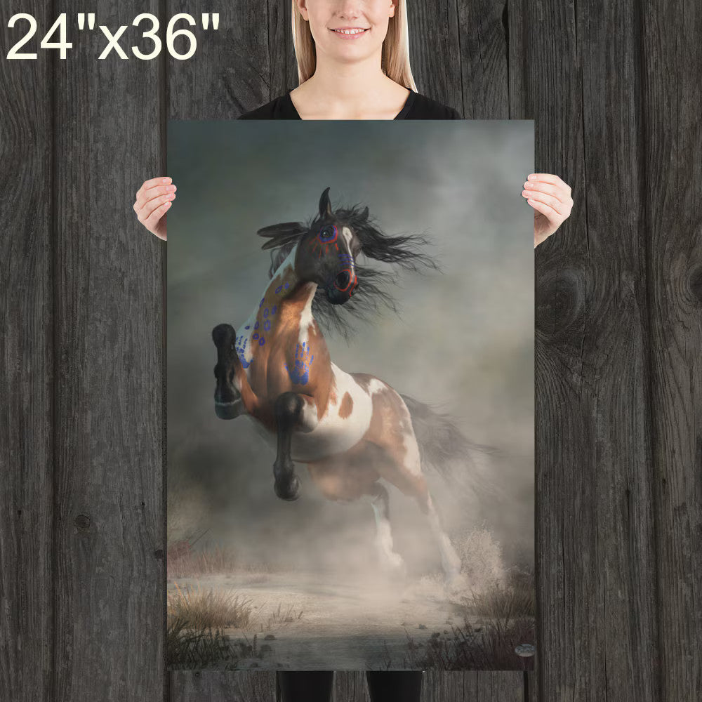 Pinto Warrior Horse in War Paint