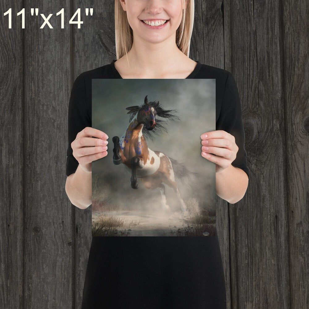 Pinto Warrior Horse in War Paint