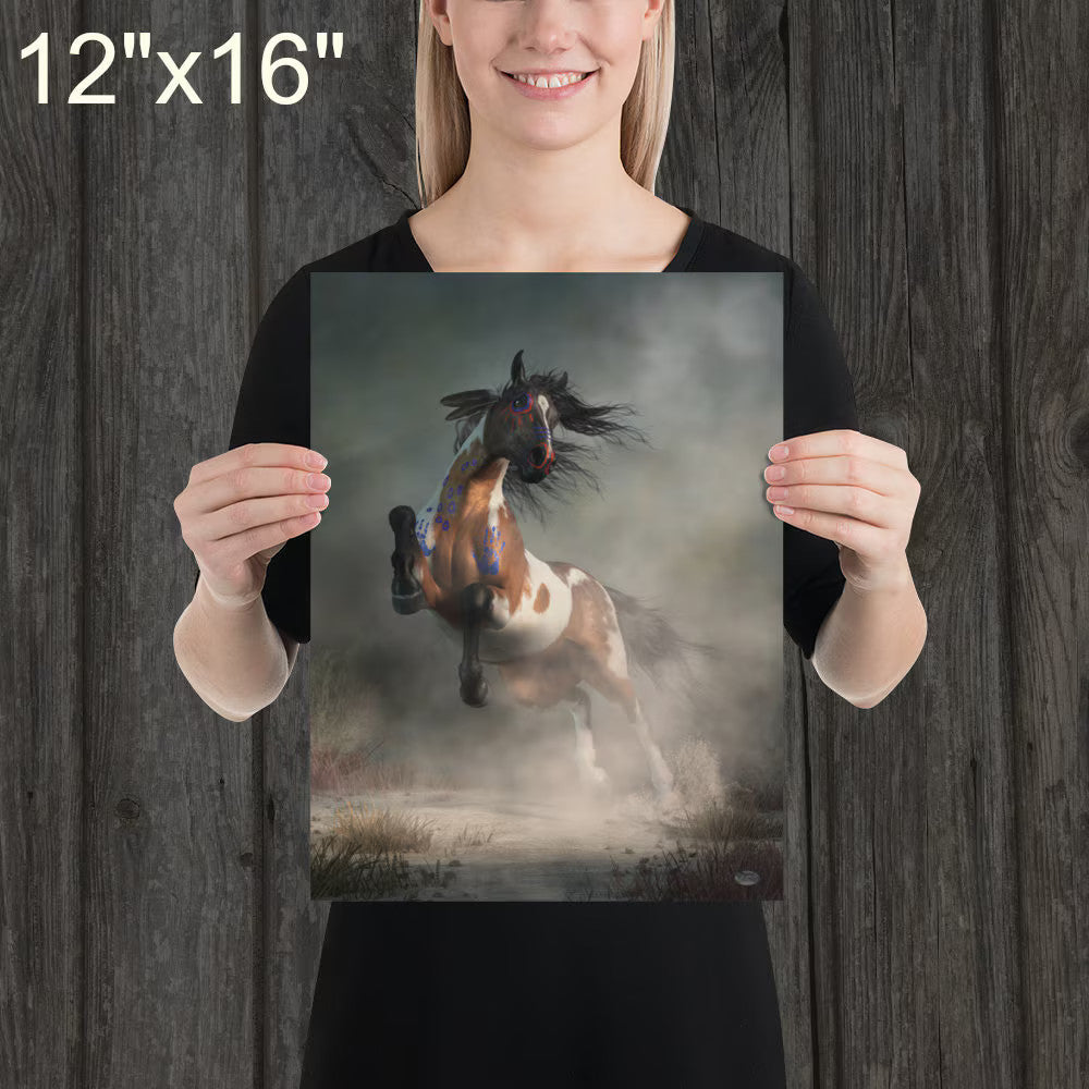 Pinto Warrior Horse in War Paint