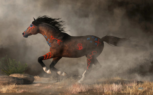 Galloping Warrior Horse