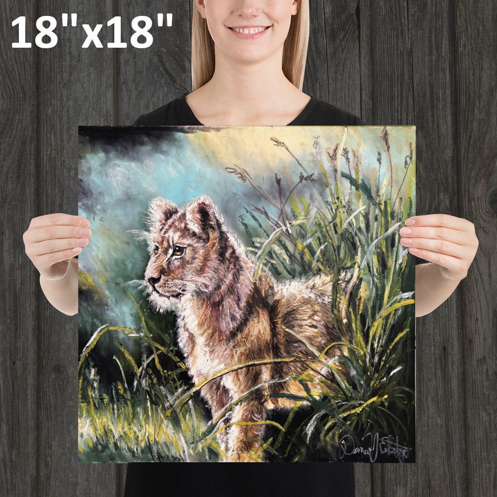 Lion Cub in the Grass